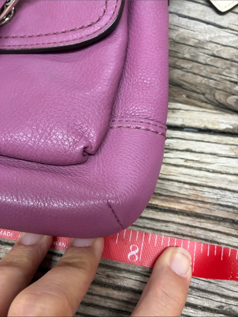 Authentic Coach Park Leather Swingpack Purple Crossbody F49170